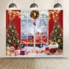 10x8ft Vinyl Christmas Photography Backdrops Xmas Window Photoshoot Backdrop Xmas