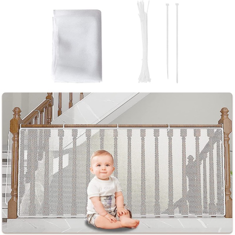 Balcony Safety Net ZUKENON 10 X 2.5ft Balcony Banister Rail