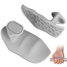 JOWILIN Anti-Slip Workout Grips, 1 Pairs Ergonomic Rubber Hand Protector Gym Grips Pads for Weight Lifting, Pull-Ups, Deadliftss, Rows, Gym Training and Exercise for Men, Women (Gray)