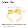 HUASAI Gold Bow Ring for Women: Non Tarnish, Adjustable, Stackable,