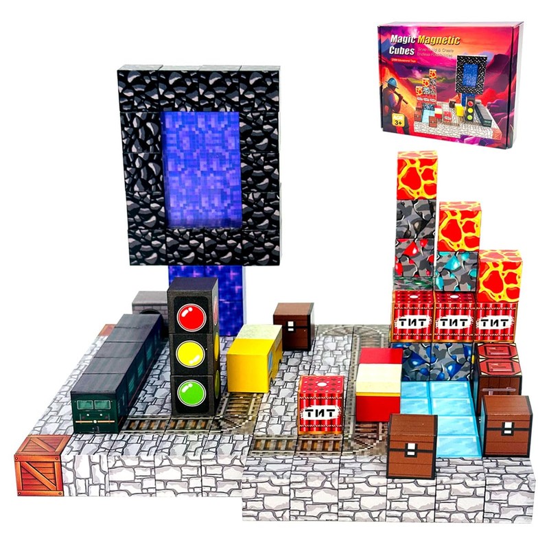 Magnetic Building Blocks Set, 150 Pieces STEM Learning Toy with