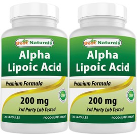 Best Naturals Best Naturals Alpha Lipoic Acid 200 Mg 120 Capsules (120 Count (Pack of 2))