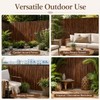 Carbonized Bamboo Fence 4ft x 8ft, Natural Outdoor Privacy Screen