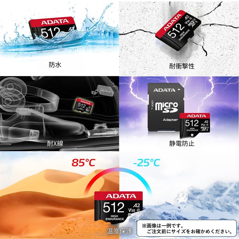 ADATA microSD 256GB UHS-I U3 V30S HIGH 100/85 MB/s AUSDX256GUI3V30SHA2-RA1-I