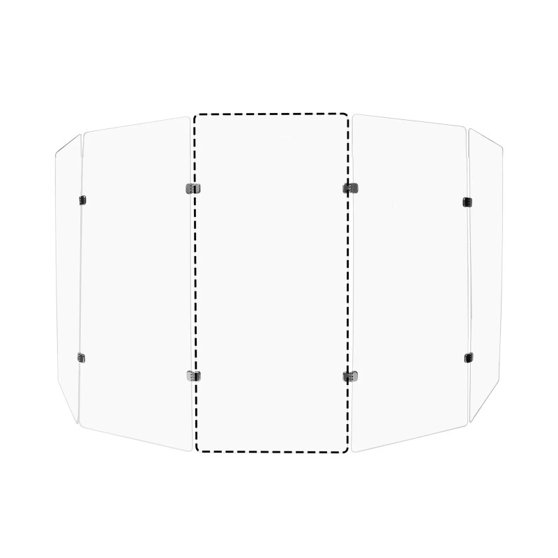 PENNZONI SIngle Panel Drum Shield Acrylic Panels w/ Plastic Hinges,
