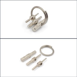 K20 TOOLS - Keychain Hex Key Allen Wrench Multi-Tool Set - Metric 2, 2.5, 3, 4, 5, 6 mm
