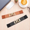 2 Pieces Simple Belts, Wide Belts For Women, Elastic Belts,