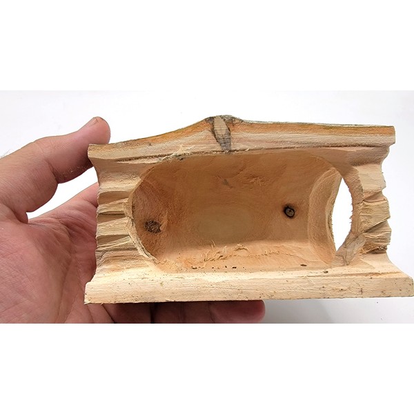 Zuluf Small 4.7x7.1x2.8 inches Unfinished Olive Wood Nativity Scene Stable,