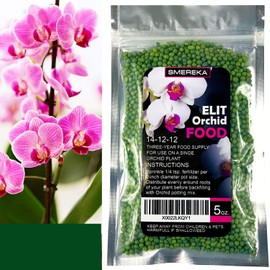 Orchid Plant Food - Bloom Booster - Slow Release Fertilizer (6 Month),5 oz, 50+ Applications for All Orchid Types for Healthy Flower & Reblooms