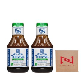 Less Sodium Veri Veri Teriyaki Marinade & Sauce 21 Fl Oz (Pack of 2), Unleash flavourful Elegance of Less Sodium Teriyaki Sauce with Nature Vista Box