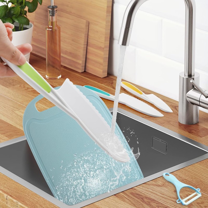 Cuchillos de Seguridad para La Cocina, Cuchillo de Arrugas, Tabla