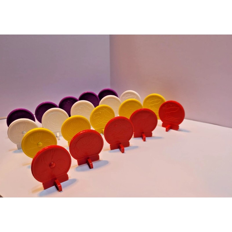 Plastic Game Piece Set - 5 Unique Game Pieces /