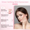 Sunglaze Sheer Setting Mist Sunscreen SPF 50, Infused with Shimmering