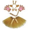 Petitebelle Headband Bowtie Tail Gloves Tutu 5pc Girls Costume One