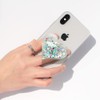 GRIPONG Glitter Heart-Shaped Quicksand Glitter Phone Grip - Secure Handling,