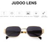 JUDOO Trendy Small Hexagon Sunglasses for Women Men, UV400 Retro