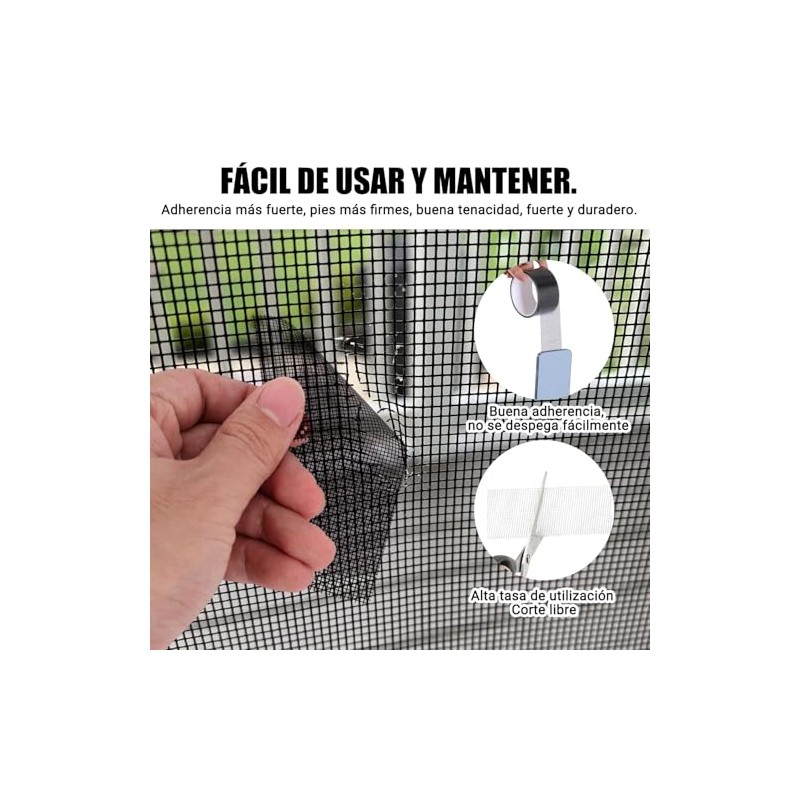 Cinta Adhesiva Mosquitera, Kit de Reparación de Mosquitera para Pantalla