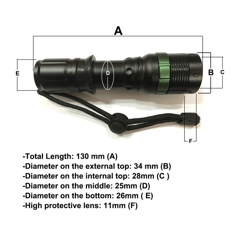 UltraFire 11-Inch Signal Traffic Wand LED Flashlight with Strobe Mode,
