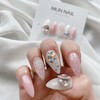 Pink dress nail tips - Long oval / 핑크드레스 네일팁