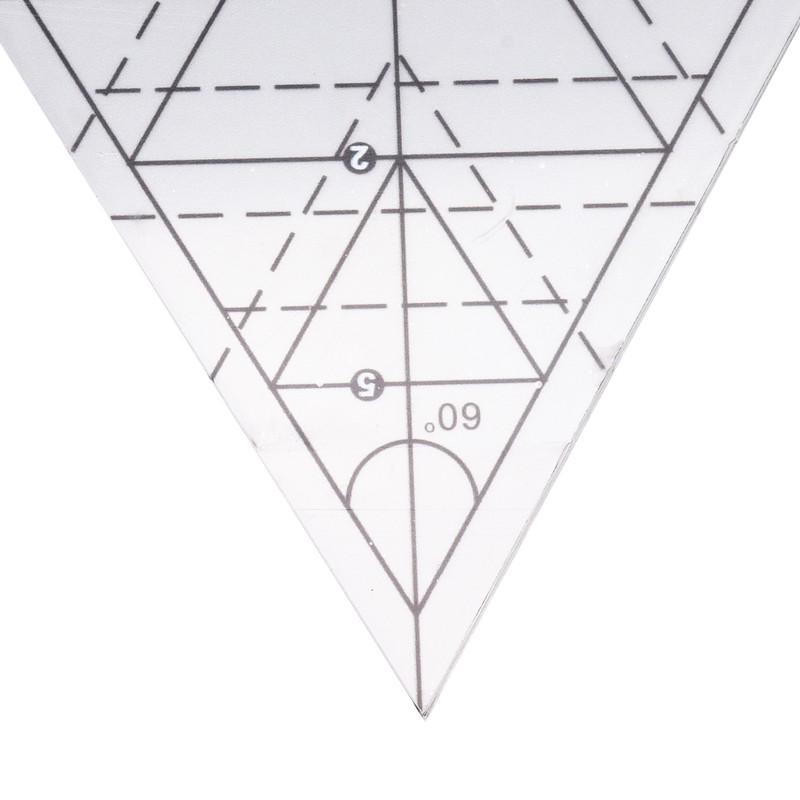 Sewing Wedge Ruler 60 Degree and 120 Degree Acrylic Transparent