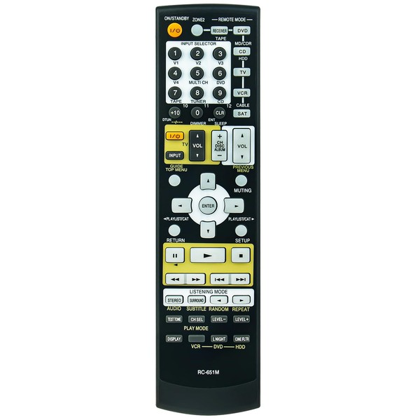 Replacement Remote Control RC-651M Applicable for Onkyo A/V Receiver TX-SR8460