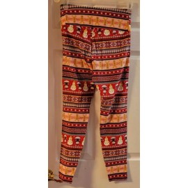 NOBO/NO BOUNDARIES JUNIOR XS (0-2) GINGERBREAD & SNOWMAN LEGGINGS - NEW WITH TAG