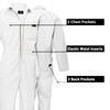 ACTIVE UNIFORMS Overall Workwear Men Long Sleeve Coveralls, White (X-Large)