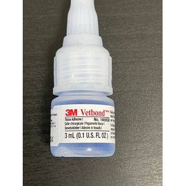 3M Vetbond Veterinary Tissue Glue 3mL (Pack of 2) – Fast-Acting Waterproof Wound Sealant for Pets, Strong Surgical Adhesive, Blue-Tinted for Precise Application