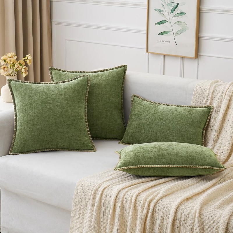 MIULEE Pack of 2 Couch Throw Pillow Covers 20x20 Inch