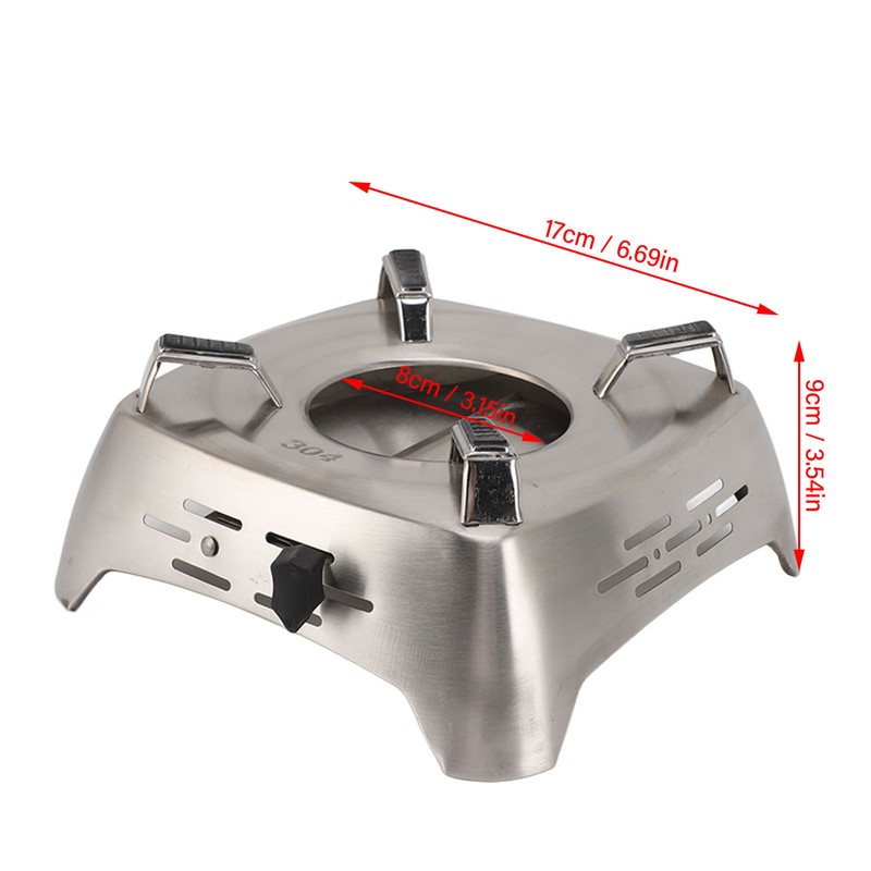 Drawer Type Alcohol Burner One Piece Stainless Steel Sliding Adjustment
