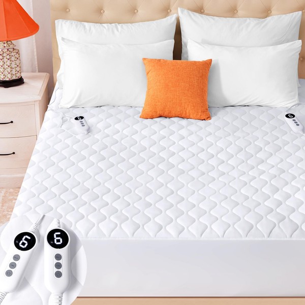 SameBed Heated Mattress Pad Queen Size, Quilted Fitted Electric Mattress