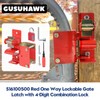 GUSUHAWK S16100500 One Way Lockable Gate Latch with 4-Digit Combination
