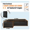 Gicov Patio Sectional Sofa Cover Waterproof L Shape Furniture Cover
