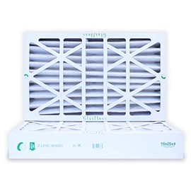 16x25x4 Air Filter MERV 10 by Glasfloss Industries Z-Line Series Pleated Filter (2-Pack) ZLP16254 - Made in USA