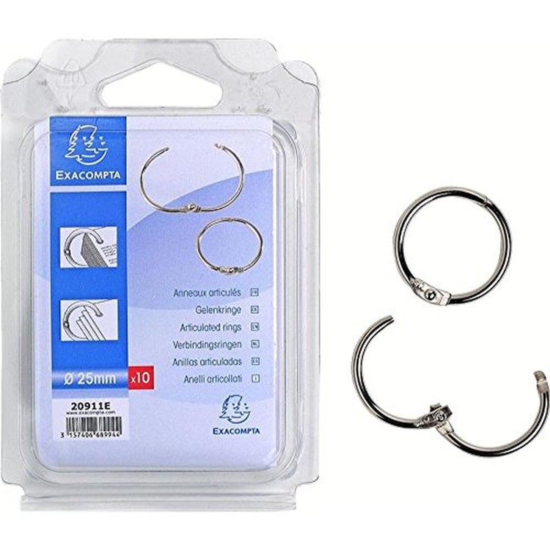Exacompta - Ref 20911E - Metal Binder Rings (Pack of