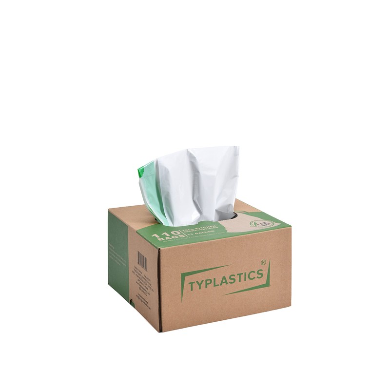 TYPLASTICS Tall Kitchen Drawstring Trash Bags, 13 Gallon, 110 Count