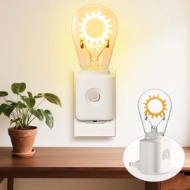 Yaoten Dimmable LED Night Light with Motion Sensor, 2200K Warm White Plug into Wall, Auto Dusk to Dawn Activation, Adjustable Brightness for Kids, Bedroom, Bathroom, Kitchen