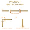 Industrial Gold Pipe Clothing Rack, Wall Ceiling Mounted Clothes Garment