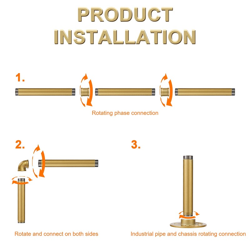 Industrial Gold Pipe Clothing Rack, Wall Ceiling Mounted Clothes Garment