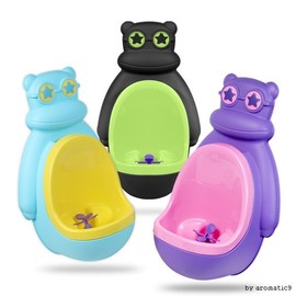 Korea-Europe Safety Certified Dual-Separation Boys' Urinal Training Set Black