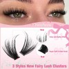 TNFVLONEINS Lash Clusters Wispy Eyelash Clusters Spiky Individual Lashes Clusters