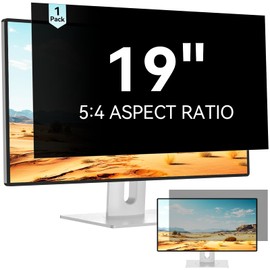 Mamol 19 Inch Computer Privacy Screen Filter for 5:4 Widescreen Monitor, Removable Eye Protection Anti Glare Spy Blue Light Filter Privacy Shield, Anti Scratch Screen Protector Film 19 In