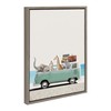 Kate and Laurel Sylvie Summer Animal Adventures Framed Canvas Wall