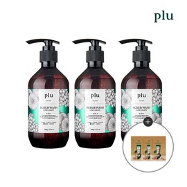Flu Daily Scrub Body Wash 500g x 3 (+ 3 sachets) / 플루 데일리 스크럽 바디워시 500g x3개 (+ 샤쉐 3개)