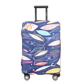 Periea Luggage Covers for Suitcases – Suitcase Cover – Premium Elasticated Material – Small, Medium, Large or Extra Large (Small, Fish)