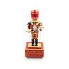 Musicbox World - 55090 Wooden Nutcracker with drumsticks moves the