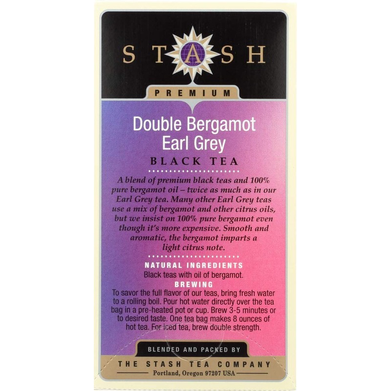 Stash Tea, Black Tea, Double Bergamot Earl Grey, 18 Tea