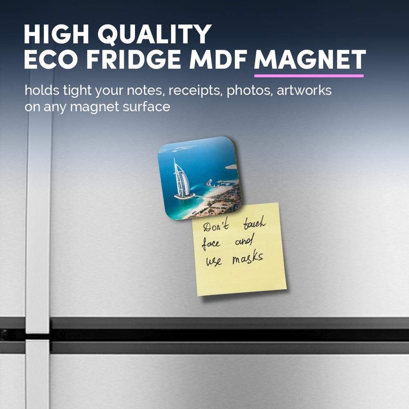 1 x Square MDF Fridge Magnet - Dubai UAE Burj