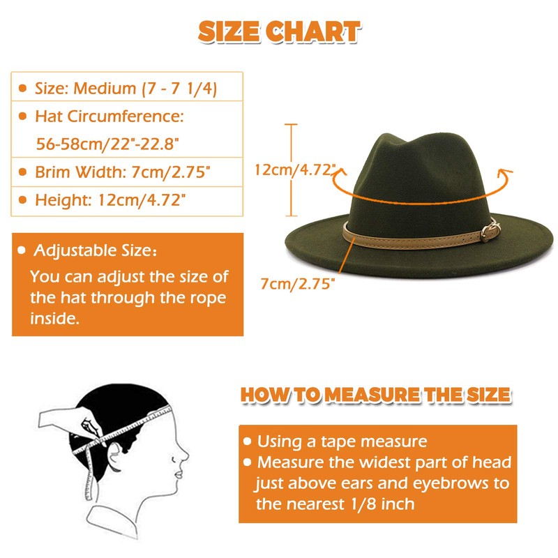 Lisianthus Women Classic Felt Fedora Wide Brim Hat with Buckle