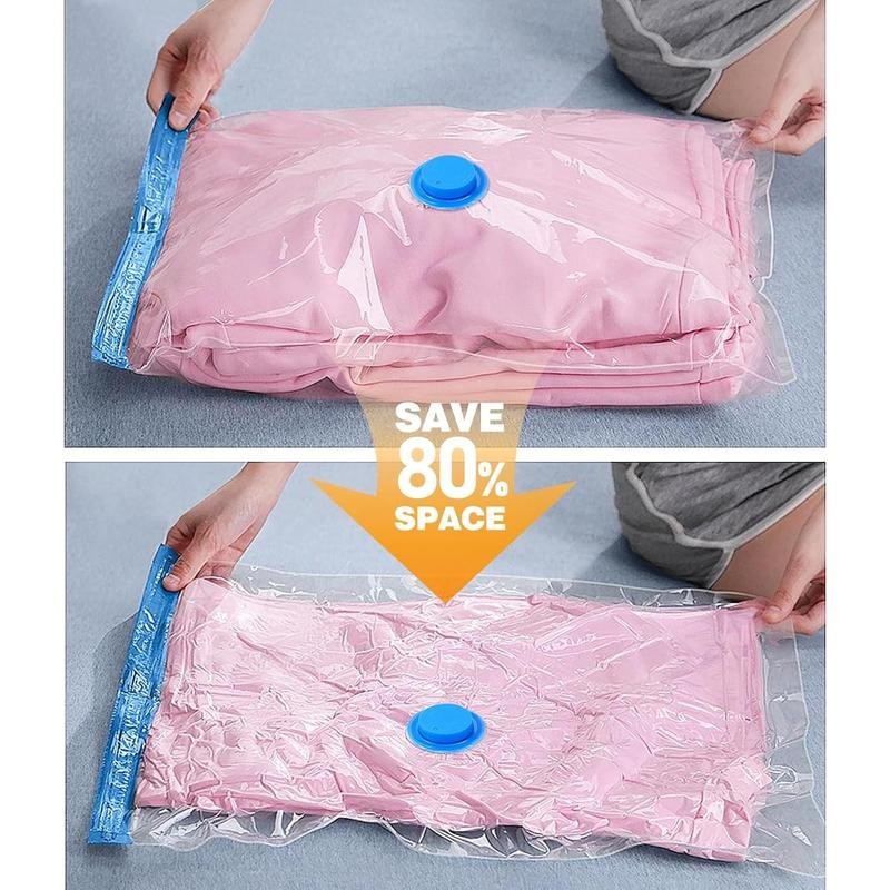 10 Pack Travel Vacuum Storage Bags With Electric Pump, Vacuum